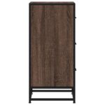 vidaXL Komoda hnedý dub 35,5x35x76 cm kompozitné drevo a kov – Obrázok 5