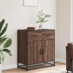 vidaXL Komoda hnedý dub 68x35x76 cm kompozitné drevo – Obrázok 3