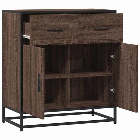 vidaXL Komoda hnedý dub 68x35x76 cm kompozitné drevo – Obrázok 7