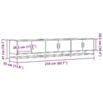 vidaXL TV skrinka dymový dub 210x35x41 cm kompozitné drevo – Obrázok 10