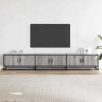 vidaXL TV skrinka sivý dub sonoma 240x35x41 cm kompozitné drevo – Obrázok 3