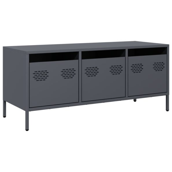VXL8721102929854_a_en_hd_1.jpg vidaXL TV skrinka antracit 101,5x39x43,5 cm oceľ valcovaná za studena – Obrázok 2