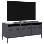 vidaXL TV skrinka antracit 101,5x39x43,5 cm oceľ valcovaná za studena