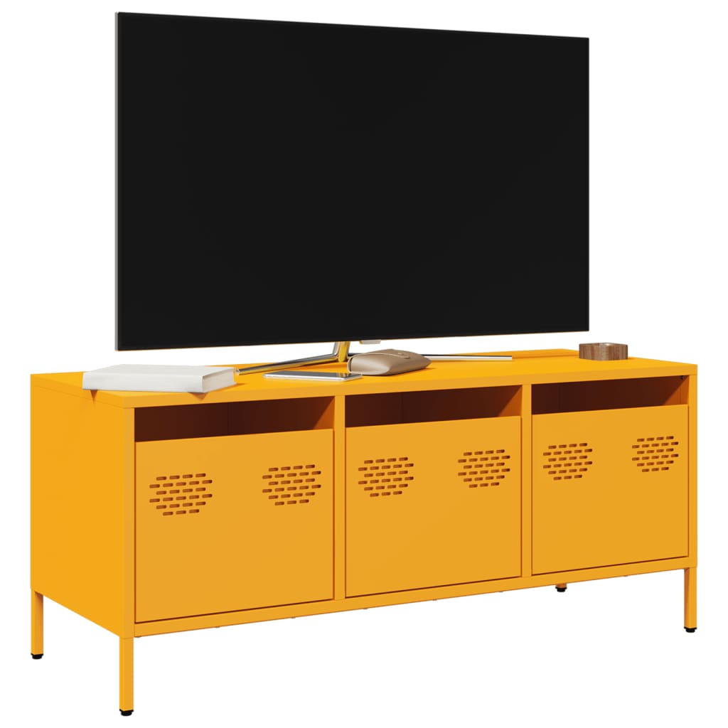 VXL8721102929861_m_en_hd_1.jpg vidaXL TV skrinka horčicovožltá 101,5x39x43,5 cm oceľ – Obrázok 1