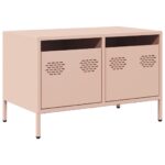vidaXL TV skrinka ružová 68x39x43,5 cm oceľ valcovaná za studena – Obrázok 2