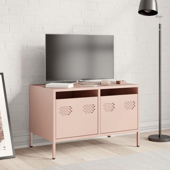 VXL8721102929908_g_en_hd_1.jpg vidaXL TV skrinka ružová 68x39x43,5 cm oceľ valcovaná za studena – Obrázok 3