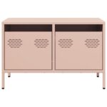 vidaXL TV skrinka ružová 68x39x43,5 cm oceľ valcovaná za studena – Obrázok 4
