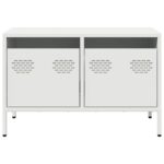 vidaXL TV skrinka biela 68x39x43,5 cm oceľ valcovaná za studena – Obrázok 4