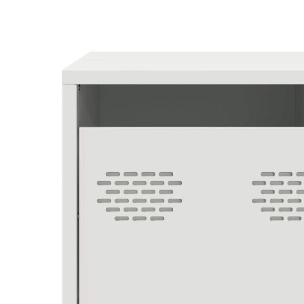 vidaXL TV skrinka biela 68x39x43,5 cm oceľ valcovaná za studena – Obrázok 10