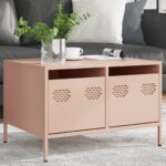 vidaXL TV skrinka ružová 68x50x43,5 cm oceľ valcovaná za studena – Obrázok 3
