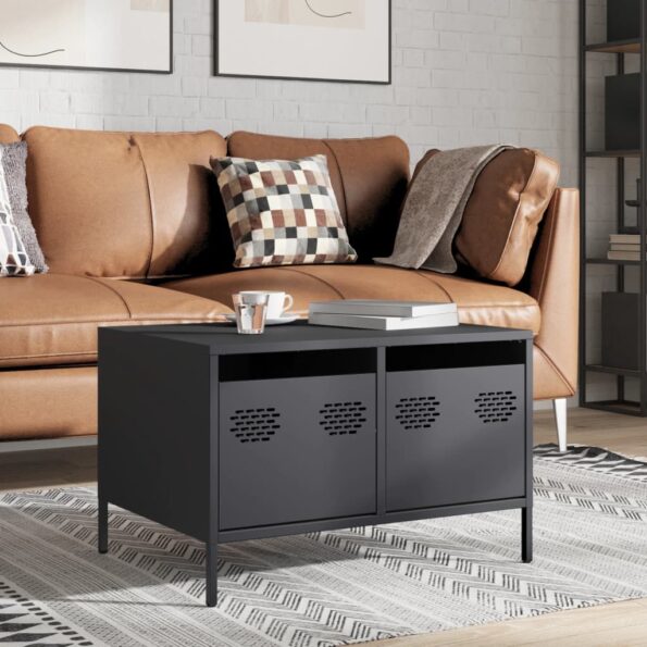 vidaXL TV skrinka antracitová 68x50x43,5 cm oceľ valcovaná za studena – Obrázok 4