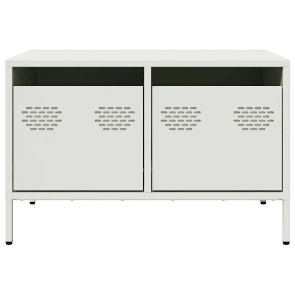 vidaXL TV skrinka biela 68x50x43,5 cm oceľ valcovaná za studena – Obrázok 6
