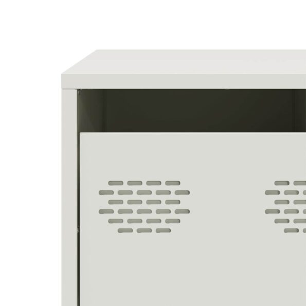 vidaXL TV skrinka biela 68x50x43,5 cm oceľ valcovaná za studena – Obrázok 11