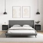 vidaXL Nočné stolíky 2 ks čierne 35x39x43,5 cm oceľ – Obrázok 3