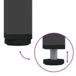 vidaXL Nočné stolíky 2 ks čierne 35x39x43,5 cm oceľ – Obrázok 9