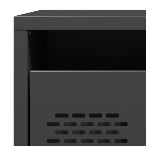 vidaXL Nočné stolíky 2 ks čierne 35x39x43,5 cm oceľ – Obrázok 11