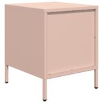 vidaXL Nočný stolík ružová 35x39x43,5 cm oceľ – Obrázok 7