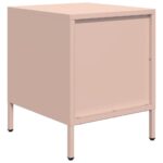 vidaXL Nočné stolíky 2 ks ružové 35x39x43,5 cm oceľ – Obrázok 8