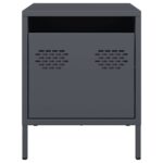 vidaXL Nočný stolík antracitový 35x39x43,5 cm oceľ – Obrázok 5