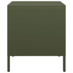 vidaXL Nočné stolíky 2 ks olivovozelené 35x39x43,5 cm oceľ – Obrázok 7