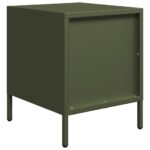 vidaXL Nočné stolíky 2 ks olivovozelené 35x39x43,5 cm oceľ – Obrázok 8