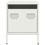 vidaXL Nočný stolík biely 35x39x43,5 cm oceľ – Obrázok 5