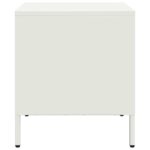 vidaXL Nočný stolík biely 35x39x43,5 cm oceľ – Obrázok 6