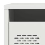 vidaXL Nočný stolík biely 35x39x43,5 cm oceľ – Obrázok 10