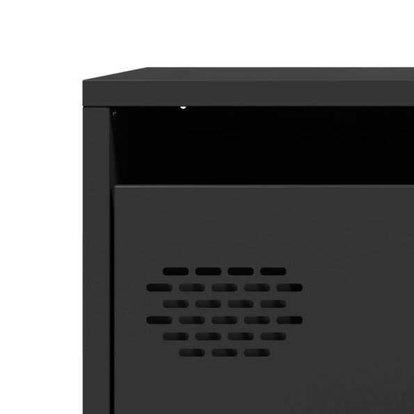 vidaXL Komoda čierna 68x39x73,5 cm oceľ valcovaná za studena – Obrázok 10