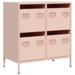 vidaXL Komoda ružová 68x39x73,5 cm oceľ valcovaná za studena – Obrázok 2