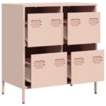 vidaXL Komoda ružová 68x39x73,5 cm oceľ valcovaná za studena – Obrázok 4
