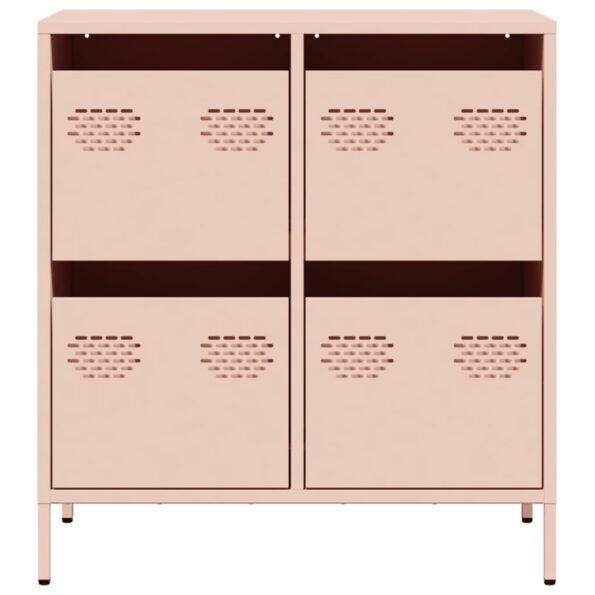 vidaXL Komoda ružová 68x39x73,5 cm oceľ valcovaná za studena – Obrázok 5