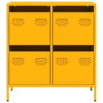 vidaXL Komoda horčicovožltá 68x39x73,5 cm oceľ valcovaná za studena – Obrázok 5