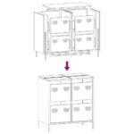 vidaXL Komoda horčicovožltá 68x39x73,5 cm oceľ valcovaná za studena – Obrázok 11