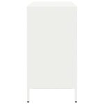 vidaXL Komoda biela 101,5x39x73,5 cm oceľ valcovaná za studena – Obrázok 6