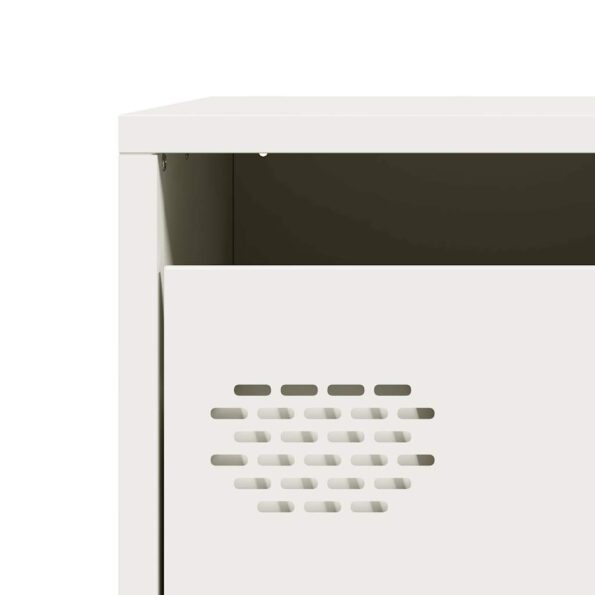 vidaXL Komoda biela 101,5x39x73,5 cm oceľ valcovaná za studena – Obrázok 10