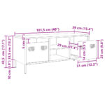 vidaXL TV skrinka antracit 101,5x39x43,5 cm oceľ valcovaná za studena – Obrázok 12