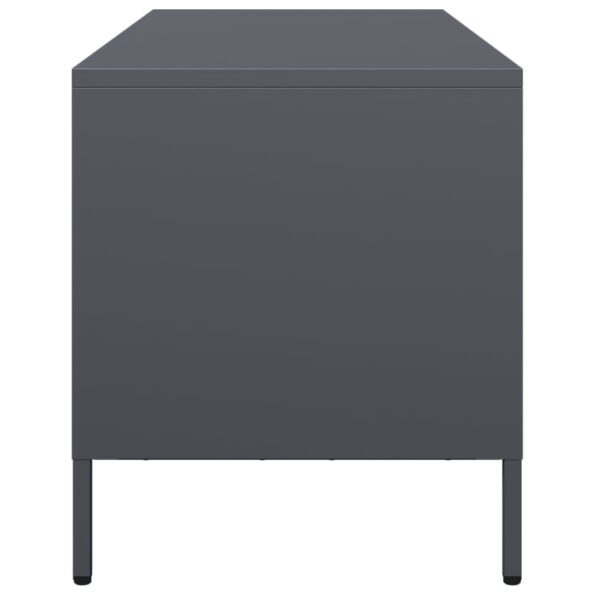 vidaXL TV skrinka antracit 101,5x39x43,5 cm oceľ valcovaná za studena – Obrázok 6