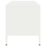 vidaXL TV skrinka biela 101,5x39x43,5 cm oceľ valcovaná za studena – Obrázok 6