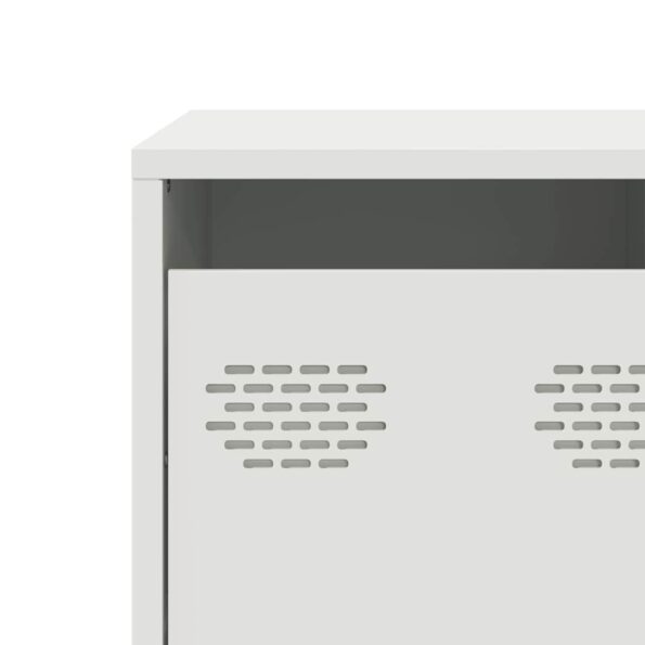 vidaXL TV skrinka biela 101,5x39x43,5 cm oceľ valcovaná za studena – Obrázok 10