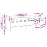 vidaXL TV skrinka olivovozelená 135x39x43,5 cm oceľ – Obrázok 12
