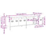 vidaXL TV skrinka olivovozelená 135x39x43,5 cm oceľ – Obrázok 11