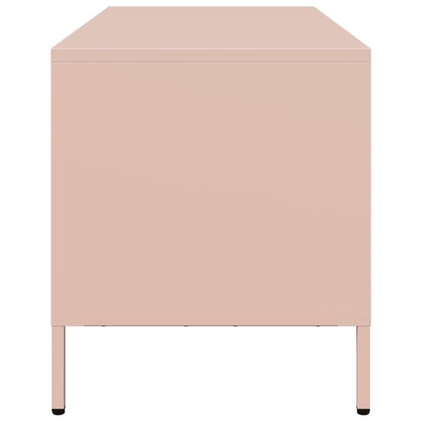 vidaXL TV skrinka ružová 68x39x43,5 cm oceľ valcovaná za studena – Obrázok 6