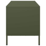 vidaXL TV skrinka olivovozelená 68x39x43,5cm oceľ valcovaná za studena – Obrázok 6