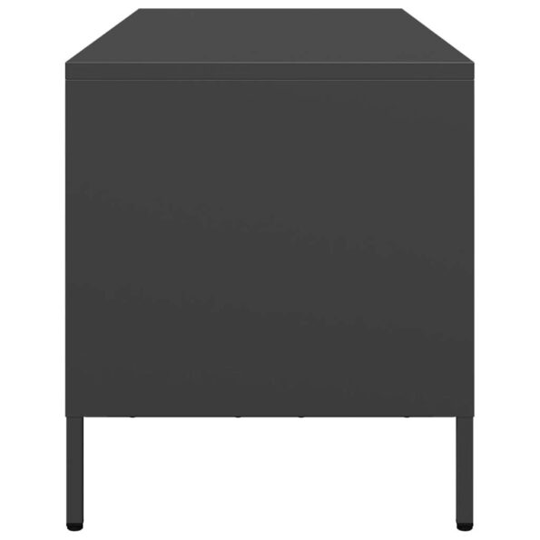 vidaXL TV skrinka čierna 101,5x39x43,5 cm oceľ valcovaná za studena – Obrázok 6