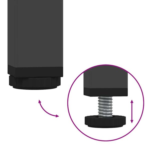 vidaXL TV skrinka čierna 101,5x39x43,5 cm oceľ valcovaná za studena – Obrázok 8