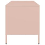 vidaXL TV skrinka ružová 101,5x39x43,5 cm oceľ valcovaná za studena – Obrázok 6