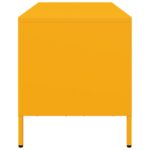 vidaXL TV skrinka horčicovožltá 101,5x39x43,5 cm oceľ – Obrázok 6