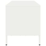 vidaXL TV skrinka biela 101,5x39x43,5 cm oceľ valcovaná za studena – Obrázok 6