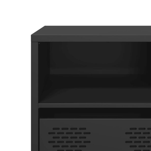 vidaXL TV skrinka čierna 135x39x43,5 cm oceľ valcovaná za studena – Obrázok 9